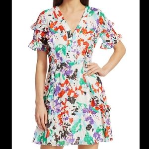 TANYA TAYLOR Womens Rhett Floral Ruffle Dress Size 8
